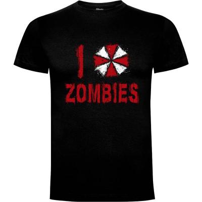Camiseta I love Zombies - Camisetas Videojuegos