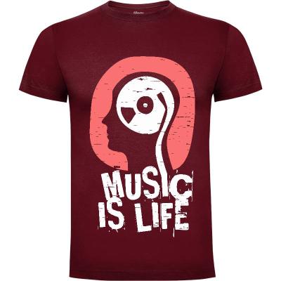 Camiseta Music is life - Camisetas Musica