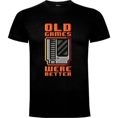 Camiseta Old games were better (cartucho) - Camisetas Demonigote