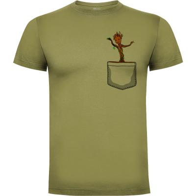 Camiseta Groot Pocket - Camisetas Cine