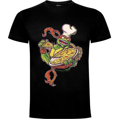 Camiseta Turtle Pizza (por Fernando Sala Soler) - Camisetas Dibujos Animados