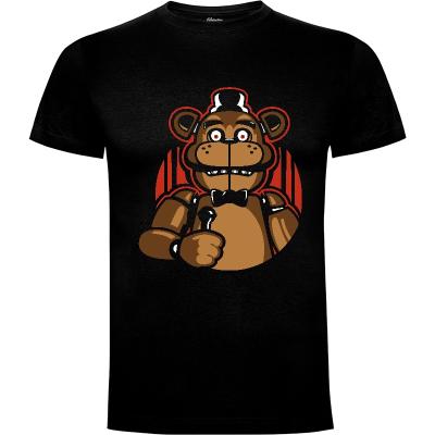 Camiseta Nightshow with Freddy (Version sobre negro) - Camisetas Videojuegos