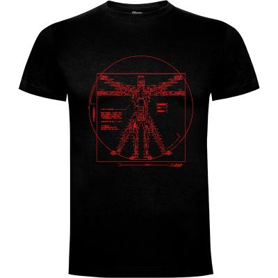 Camiseta Vitruvio T-800 (Rojo Scan) - Camisetas Demonigote