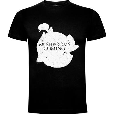Camiseta Mushrooms are coming - Camisetas Paula García