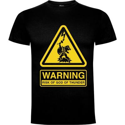 Camiseta WARNING Risk of God of Thunder - Camisetas Comics