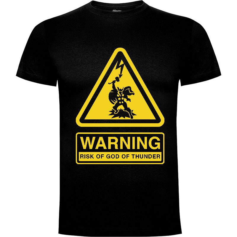 Camiseta WARNING Risk of God of Thunder