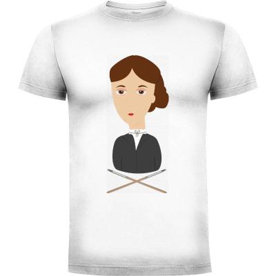 Camiseta Virginia Woolf pluma - Camisetas Literatura