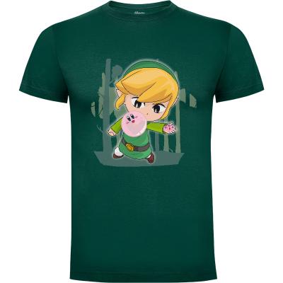 Camiseta Link BubbleGum Kirby - Camisetas Gualda Trazos