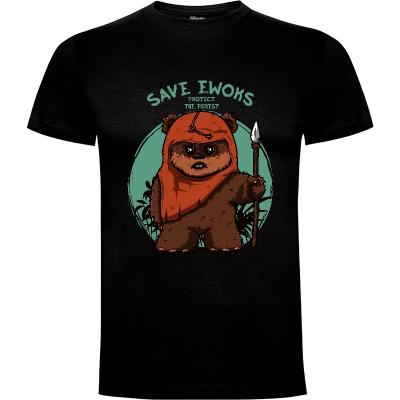 Camiseta Save Ewoks - Camisetas Cine