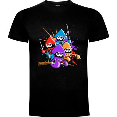 Camiseta Teenage Splatter Ninja Squids - Camisetas Videojuegos