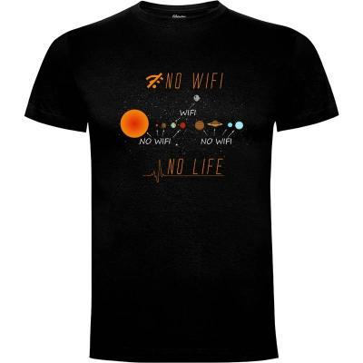 Camiseta No Wifi No Life - Camisetas Divertidas