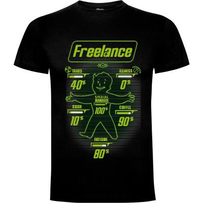 Camiseta Freelance Fallout - Camisetas Gualda Trazos