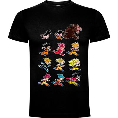 Camiseta las evoluciones de Goku - Camisetas Top Ventas