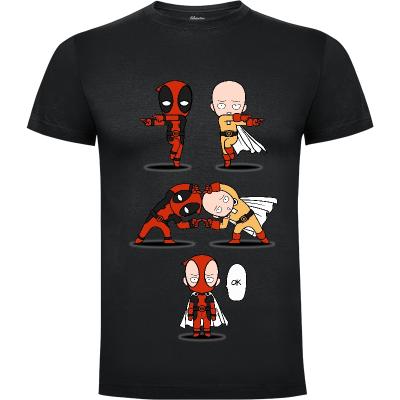 Camiseta Saitama X Deadpool fusion - Camisetas Albertocubatas