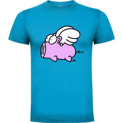 Camiseta Cerdo Volador - Camisetas Divertidas