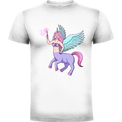 Camiseta Centaur Pegasus Unicorn Witch Girl - Camisetas Sombras Blancas
