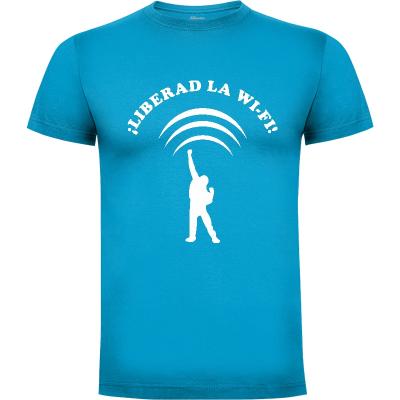 Camiseta Liberad la wifi - Camisetas Divertidas