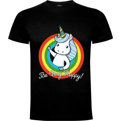 Camiseta Be very happy - Camisetas LGTB