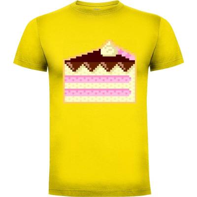 Camiseta Pixel Cake - Camisetas Sombras Blancas