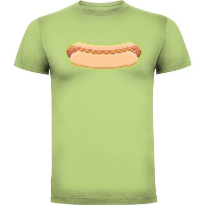 Camiseta Pixel Hot Dog - Camisetas Sombras Blancas