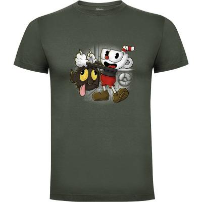 Camiseta Steamboat Cuphead - Camisetas Divertidas