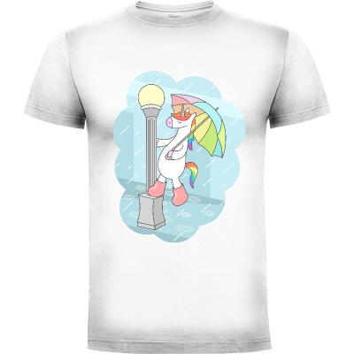 Camiseta Unicornio Cantando Bajo La Lluvia - Camisetas Chulas