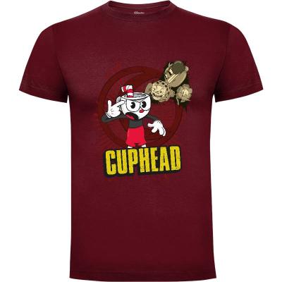 Camiseta CupHead Borderlands - Camisetas Gualda Trazos
