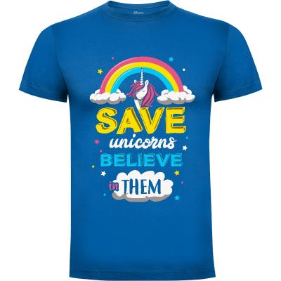 Camiseta Save unicorns - Camisetas Con Mensaje