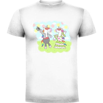 Camiseta Unicornio Flamenco - Camisetas Sombras Blancas
