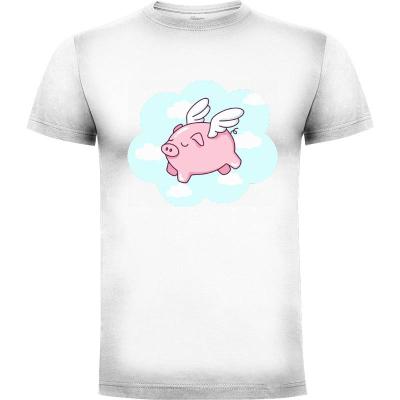 Camiseta Cerdo Volador - Camisetas Sombras Blancas