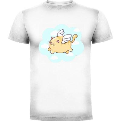 Camiseta Gato Volador - Camisetas Sombras Blancas