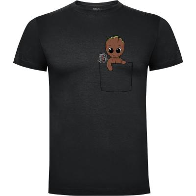 Camiseta Pocket Baby Groot - Camisetas Beka