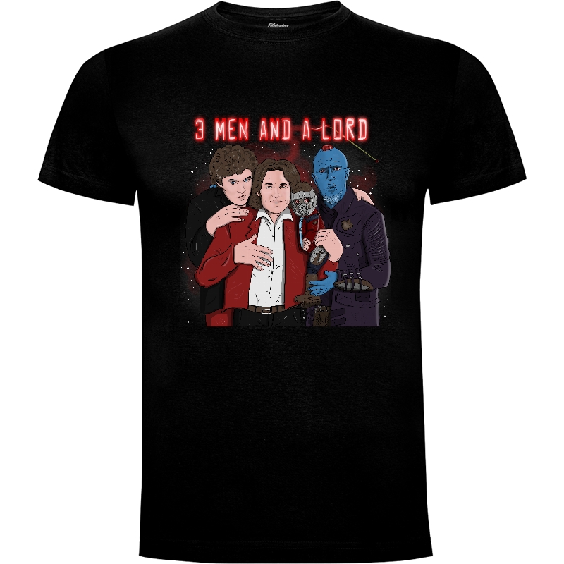 Camiseta tres hombres y un Star Lord