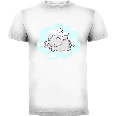 Camiseta Elefante volador - Camisetas Sombras Blancas