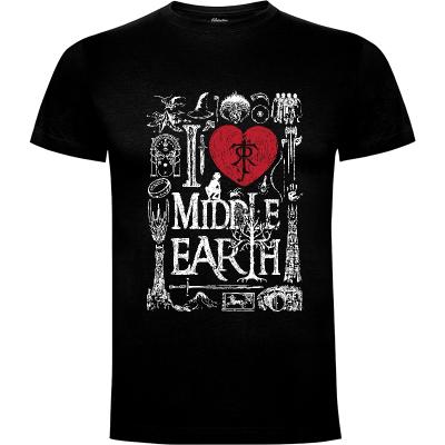 Camiseta I love Middle Earth - Camisetas DrMonekers
