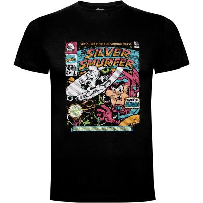 Camiseta Silver Smurfer - Camisetas Dibujos Animados