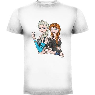 Camiseta Punk Anna y Elsa - Camisetas Dibujos Animados