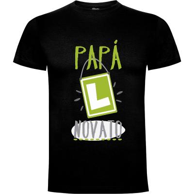 Camiseta Frase Papá  L  Novato - Camisetas Frases