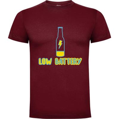 Camiseta Frase Beer Low Battery - Camisetas Graciosas
