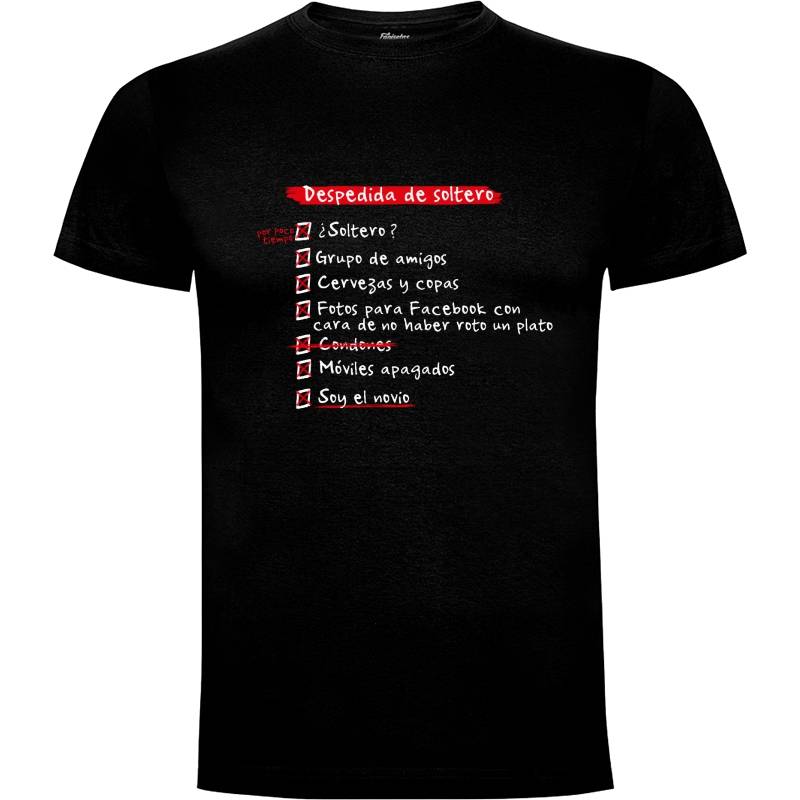 Camiseta Lista consejos Despedida de soltero(El novio)