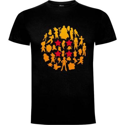 Camiseta Bola de Dragón silueta - Camisetas Srbabu