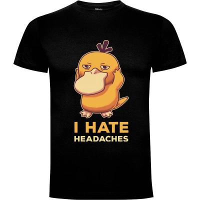 Camiseta I Hate Headaches - Camisetas Divertidas