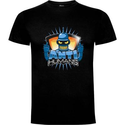 Camiseta Rude Bot Anti-Humans - Camisetas Frikis