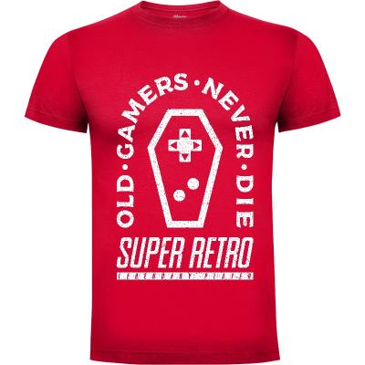 Camiseta Old gamers never die II - Camisetas Videojuegos
