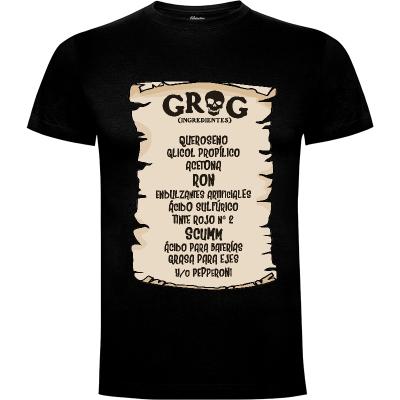 Camiseta receta del Grog - Camisetas Videojuegos