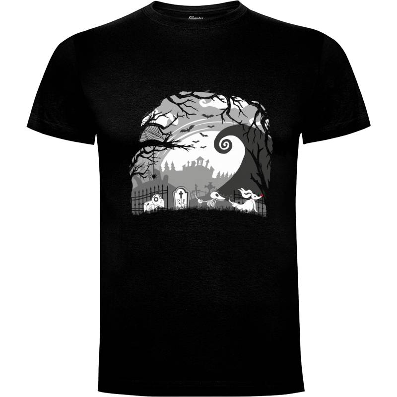 Camiseta Tim Burton Dogs black and white