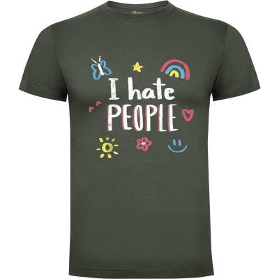 Camiseta I hate people - Camisetas Con Mensaje