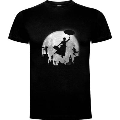 Camiseta Full Moon over London Rooftops - Camisetas DrMonekers